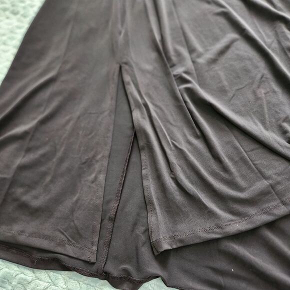 Girl With Curves Knit Midi Dress with Flutter Sleeve Black Tall Medium Pockets - Picture 11 of 12